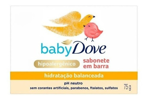 Imagem 1 de 2 de Sabonete Em Barra Dove Baby Hidratação Balanceada 75g