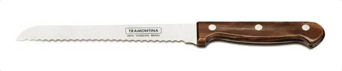 Cuchillo para pan Tramontina Polywood 21125/097 de 7 pulgadas, color marrón