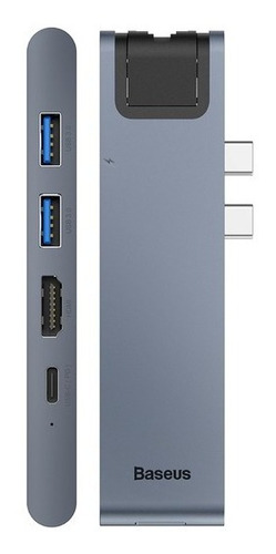 Hub P/mac Dual Type-c Hdmi Sd Tf Usb 3.0 2 Ethernet Usb-c Pd