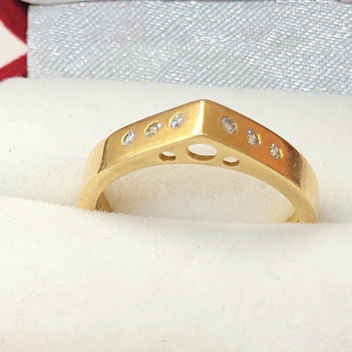 Anillo Oro 18kts Calado Con Cubics 4,2grs N°13 Brumat