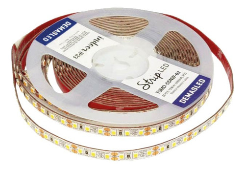 Tira Led De Interior 12v 60w Blanco Calido 120 Led/m Led 8mm