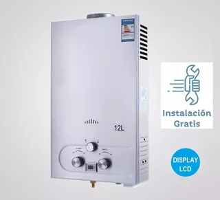 Calentador De Agua 12 L/min Gas Natural Gnv + Gratis Instal.