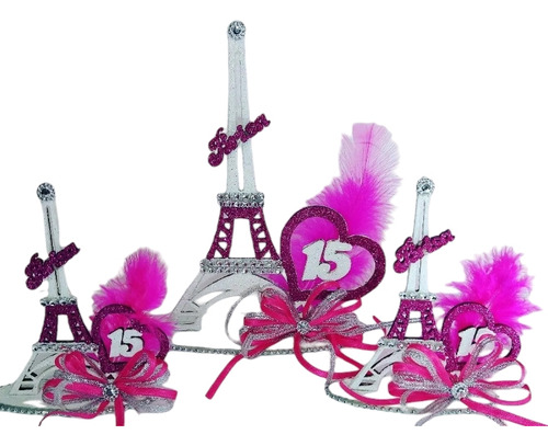 Souvenirs Torres Eiffel X25 + 5 Centros De Mesa