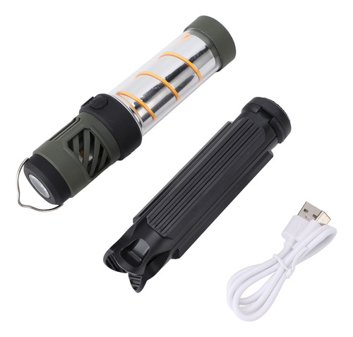 Linterna Led De Camping Con Ganchos Recargables Por Usb