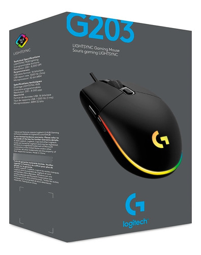 Mouse De Juego Logitech  G Series Lightsync G203