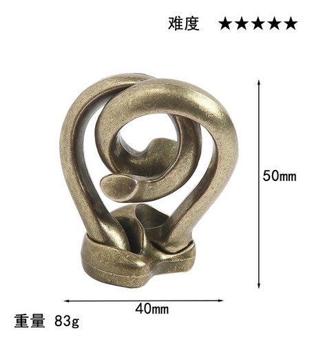 Cute-alloy - Zinc Alloy Puzzle Kongming Lock Brain Teaser