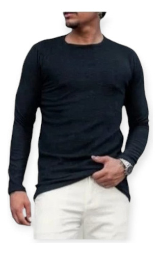 Sweater Hombre Lanilla Suave Cuello Redondo Colores Varios