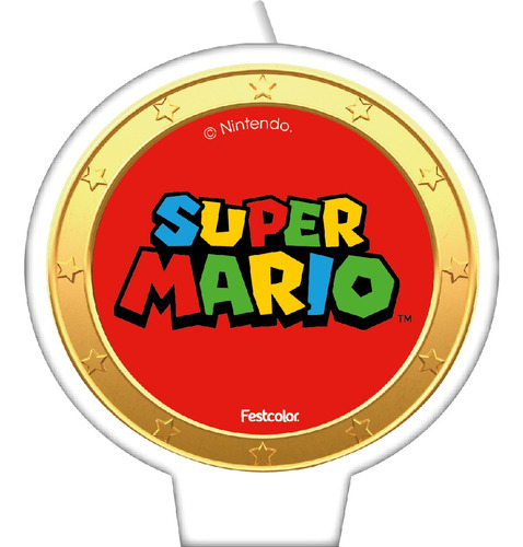 Vela Super Mario - Para Bolo, Aniversário E Festa