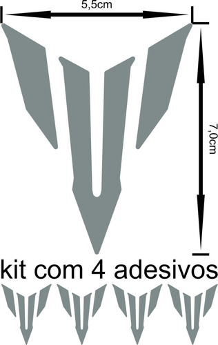 Kit 4 Adesivos Logo Mt Master Of Tork Mt-03 Mt-07 Mt-09 Mt01