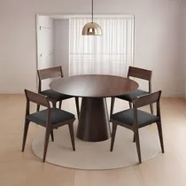 Comprar Juego De Comedor Lori 4 Sillas - Marrón Y Gris