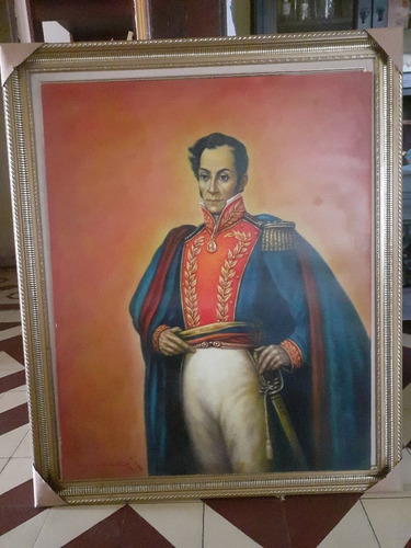 Cuadro De Simón Bolivar Medidas 80x100 Al Oleo Cd Bolivar