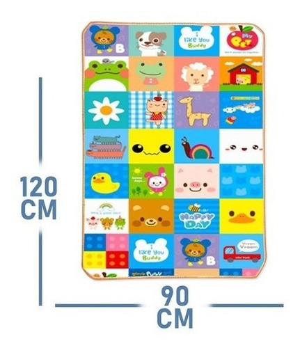 Tapete Infantil Educativo Atividades Duplo 120x90 Gigante