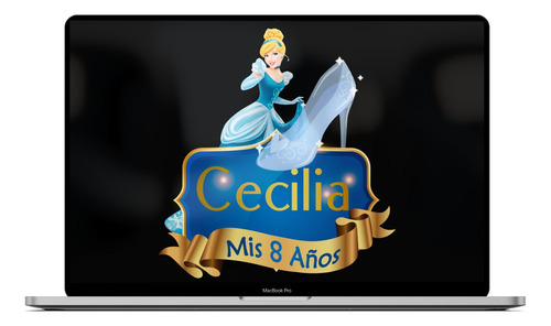 Logo Digital La Cenicienta Bonita Personalizado Con Nombre