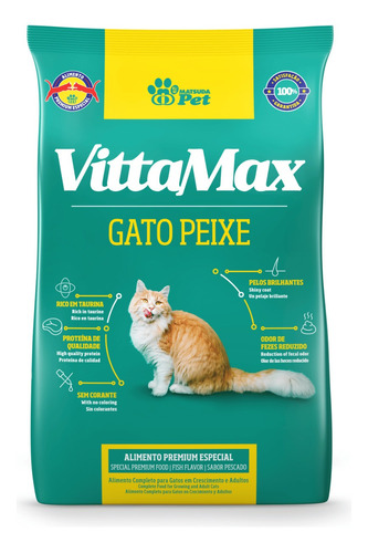 Ração Gato Alimento Vittamax Premium Especial 10,1kg - Peixe