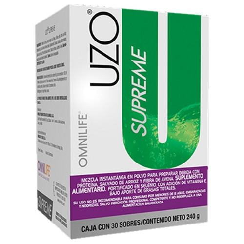 Uzo Supreme De Omnilife  1 Caja De 30 Sobres (12gr)