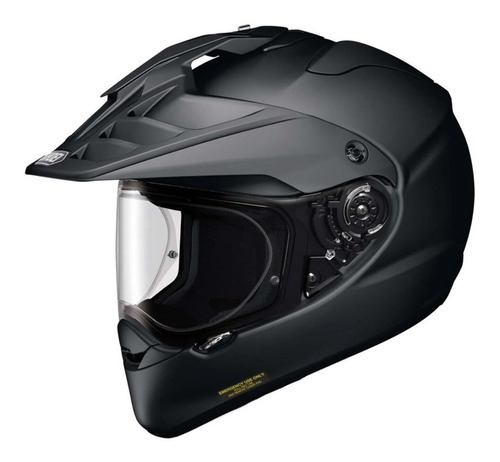 Capacete Moto Shoei Hornet Adv Preto Fosco Big Trail On Road Tamanho do capacete 55/56 (S)