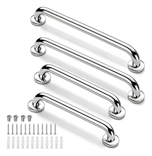 Barra Apoio Banheiro  Inox 40/60cm 4pcs Suporte Banho