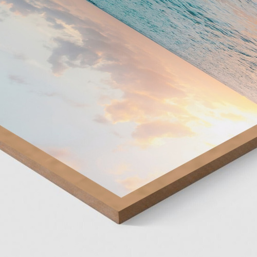 Imagen 3 de 5 de Cuadro Mural Triptico Paisaje Playa 126x60 Mdf