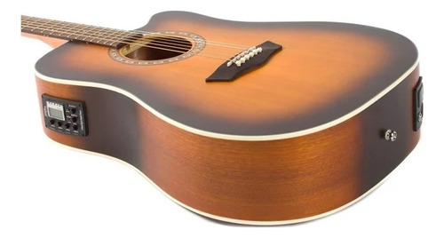 Violão Eletrico Acustico Sunburst Wd7sceatbm - Washburn Cor Marrom