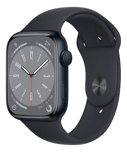 Apple Watch Series 8 Color De La Caja Negro Color De La Malla Negro Diseño De La Malla Midnight Sport Band