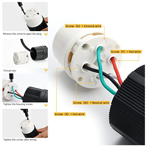 Conector De Bloqueo Generador, Enchufe Hembra Nema L143...