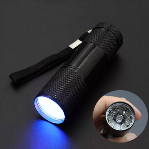 Linterna Uv Lampara Ultravioleta 9 Led Luz Negra Billetes F Linterna A Escoger Luz Blanco