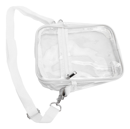 Bolso De Mensajero Transparente De Pvc Con Cremallera Transp