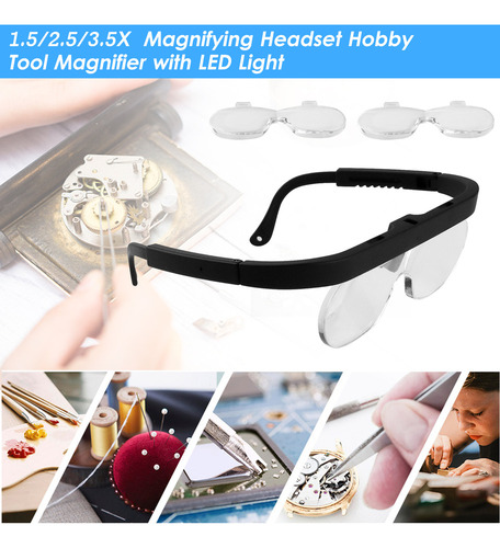 Lupa De Cabeça Com Múltiplas Lentes.. 5/2,5/3,5x Para Joias