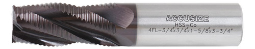 Accusize - 3/4 X 3/4 X 1-5/8 X 3-3/4 Fresa Frontale...
