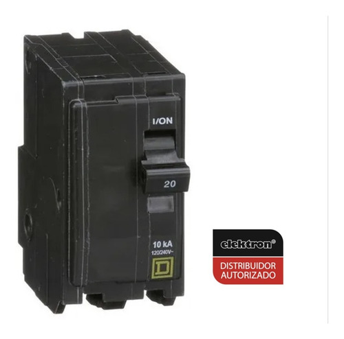 Imagen 2 de 8 de Pastilla Interruptor Termomagnético Qo220 2polo20a Schneider