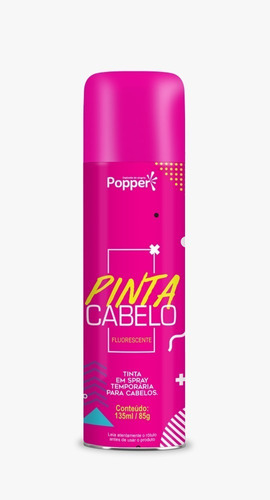 Spray Removível Para Cabelo - Neon Fluorescente - Cor Pink