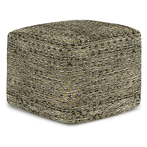 Janelle Boho   Woven Outdoor/ Indoor Pouf In Multi Colo...