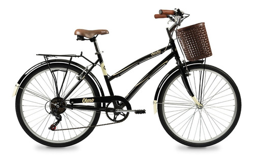 Bicicleta Urbana Vintage Olmo Amelie Rapide R26  6 Vel Negra