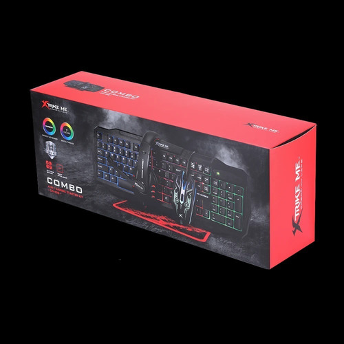 Imagen 2 de 8 de Kit Xtrike-me Gamer 4 En 1 Tecla/mou/auri/pad Cm-406