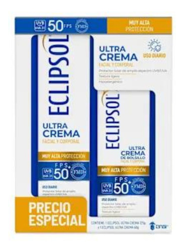 Protector Solar Eclipsol Fps 50+ Ultra Crema 125g + 60g