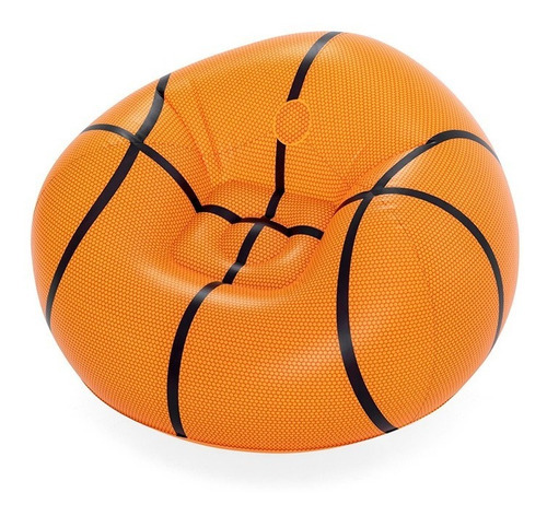 Puff Inflable Pelota De Basket 6 Bestway Color Naranja