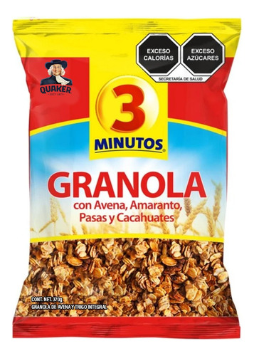 Quaker Granola Con Avena Amaranto Y Pasas 3 Minutos 370 Gr