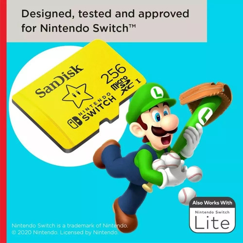 . Memoria Micro Sd Xc 4k 256 Gb Sandisk Nintendo Switch Lite