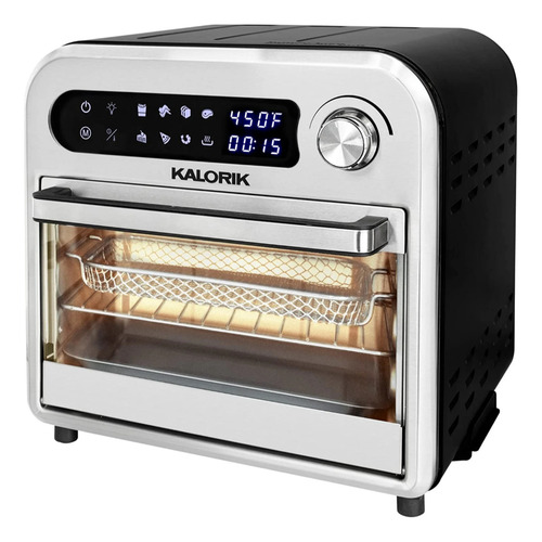 Freidora De Aire Y Horno 5 En 1 Digital Kalorik 12lt 4 Accs. Plateado