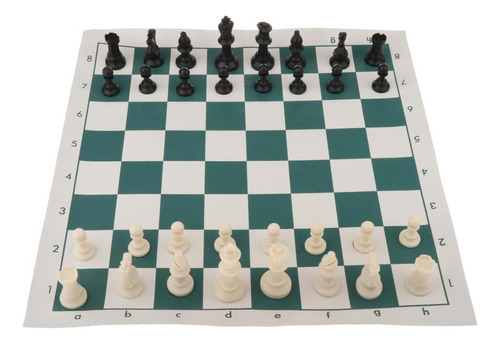 Portable Roll-up Plastic Chess Set Traditional Rollable 45cm