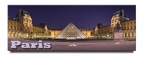 Imán Panorámico Para Nevera Del Museo De Louvre París