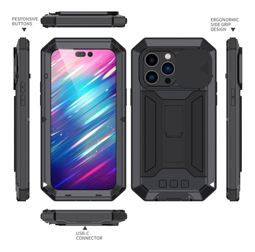 Imagen 6 de 6 de Carcasa Camshield Waterproof Para iPhone 14 /+/ Pro / Max