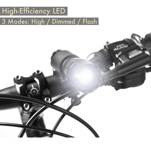 Imagen 5 de 9 de Faro Delantero Flash + Luz Trasera Led Para Bicicleta Crazy