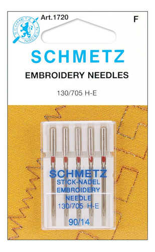 Euro-notions Bordado Maquina Aguja Tamaño 14 90 5 por