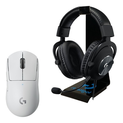 Combo Gamer Mouse Pro X Superlight Blanco + Auricular Pro X