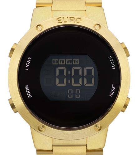 Relógio Euro Digital Feminino Eubj3279aa/4d Dourado C/ Nf