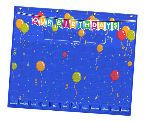 Carta De Bolsillo De Cumpleaños Azul Para Niños Boletín