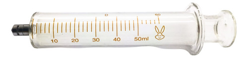 Jeringa De Vidrio De 50 Ml. Con Punta Luer Lock De Acero