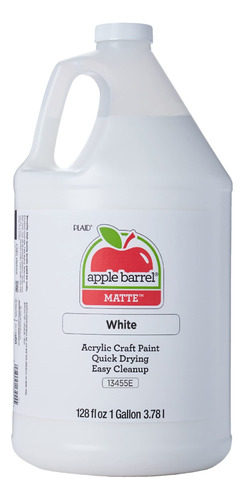 Apple Barrel White Un Galón (128 Fl Oz), Color Con Acabado M