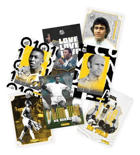 Kit Tributo Rei Pelé Santos Coleção Com 40 Cards + Lendário